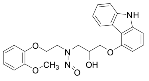 N-(3-((9H-Carbazol-4-yl)oxy)-2-hydroxypropyl)-N-(2-(2-methoxyphenoxy)ethyl)nitrous Amide
