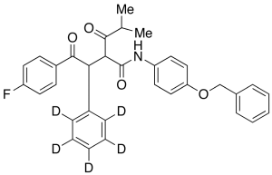 2-[2-(4-Fluorophenyl)-2-oxo-1-phenyl-d5-ethyl]-4-methyl-3-oxo-pentanoic Acid, (4-Benzyloxy-phenyl)-amide