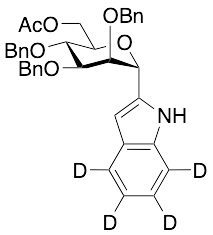 (1R)-1,5-Anhydro-1-C-1H-indol-2-yl-2,3,4-tris-O-(phenylmethyl)-D-Mannitol 6-Acetate-d4