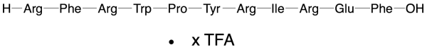 L-Arginine-L-phenylalanine-L-arginine-L-tryptophan-L-proline-L-tyrosine-L-arginine-L-isoleucine-L-arginine-L-glutamic acid-L-phenylalanine TFA Salt (95%)