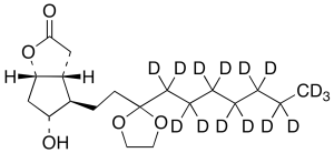 (3aR,4R,5R,6aS)-4-[3-(Ethyleneketal)decanyl]hexahydro-5-hydroxy-2H-cyclopenta[b]furan-2-one-d15