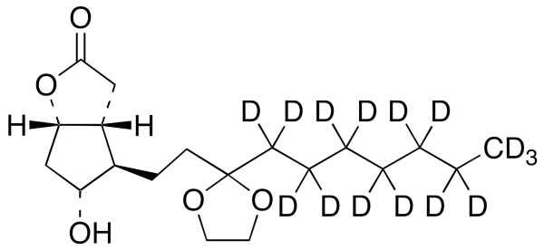 (3aR,4R,5R,6aS)-4-[3-(Ethyleneketal)decanyl]hexahydro-5-hydroxy-2H-cyclopenta[b]furan-2-one-d15