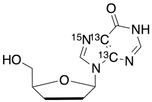 2’,3’-Dideoxyinosine-13C2,15N