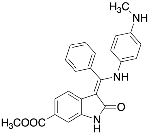 (3Z)-2,3-Dihydro-3-[[[4-(methylamino)phenyl]amino]phenylmethylene]-2-oxo-1H-Indole-6-carboxylic Acid Methyl Ester