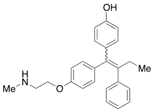 N-Desmethyl-4-hydroxy Tamoxifen (approx. 1:1 E/Z Mixture)
