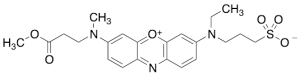 O-Methyl 3-[N-(2-Carboxyethyl)methylamino]-7-[N-ethyl(3-sulfonatopropyl)amino]phenoxazin-5-ium