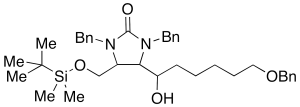 4-(tert-Butyldimethylsilyloxymethyl)-5-(1,6-dihydroxyhexyl)-1,3-dibenzyl-2-imidazolidinone Benzyl Ether