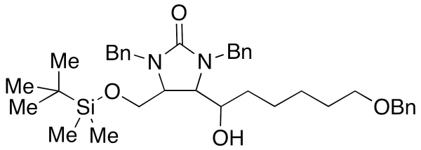 4-(tert-Butyldimethylsilyloxymethyl)-5-(1,6-dihydroxyhexyl)-1,3-dibenzyl-2-imidazolidinone Benzyl Ether