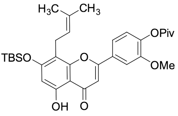 4-[7-[(1,1-Dimethylethyl)dimethylsilyl]oxy 8-(3-Methyl-2-buten-1-yl)cannflavin B