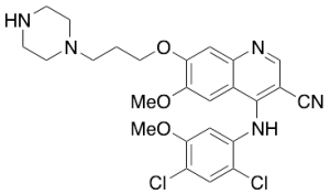 4-[(2,4-Dichloro-5-methoxyphenyl)amino]-6-methoxy-7-[3-(1-piperazinyl)propoxy]-3-quinolinecarbonitrile