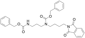 Phenylmethyl Ester [4-(1,3-Dihydro-1,3-dioxo-2H-isoindol-2-yl)butyl][3-[[(phenylmethoxy)carbonyl]amino]propyl]carbamic Acid