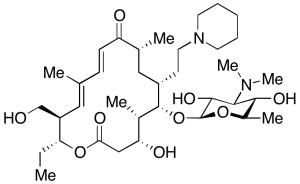 20-Deoxo-5-O-[3,6-dideoxy-3-(dimethylamino)-b-D-glucopyranosyl]-20-(1-piperidinyl)tylonolide