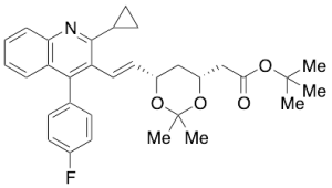 t-Butyl (3R,5S)-7-[2-Cyclopropyl-4-(4-fluorophenyl)quinolin-3-yl]-3,5-isopropylidenedioxy-6-heptenoate