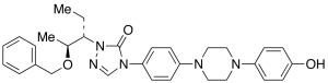 2-[(1S,2S)-1-Ethyl-2-(phenylmethoxy)propyl]-2,4-dihydro-4-[4-[4-(4-hydroxyphenyl)-1-piperazinyl]phenyl]-3H-1,2,4-triazol-3-one