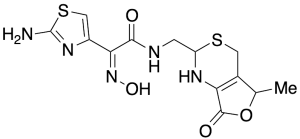 (Z)-2-(2-Aminothiazol-4-yl)-2-(hydroxyimino)-N-{[(2RS,5RS)-5-methyl-7-oxo-2,4,5,7-tetrahydro-1H-furo[3,4-d][1,3]thiazin-2-yl]methyl}acetamide
