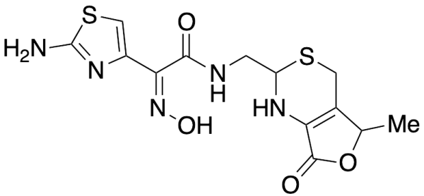 (Z)-2-(2-Aminothiazol-4-yl)-2-(hydroxyimino)-N-{[(2RS,5RS)-5-methyl-7-oxo-2,4,5,7-tetrahydro-1H-furo[3,4-d][1,3]thiazin-2-yl]methyl}acetamide