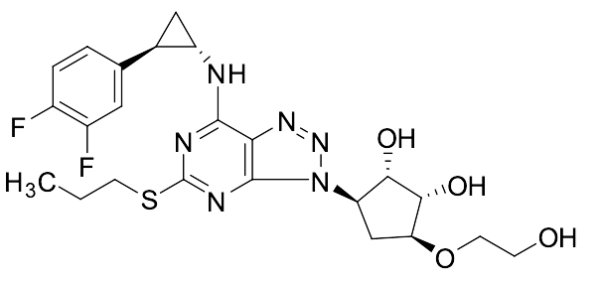 (1S,2S,3R,5S)-3-(7-(((1S,2R)-2-(3,4-Difluorophenyl)cyclopropyl)amino)-5-(propylthio)-3H-[1,2,3]triazolo[4,5-d]pyrimidin-3-yl)-5-(2-hydroxyethoxy)cyclopentane-1,2-diol