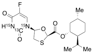 (2R,5S)-((1R,2S,5R)-2-Isopropyl-5-methylcyclohexyl)-5-(5-fluoro-2,4-dioxo-3,4-dihydropyrimidin-1(2H)-yl)-1,3-oxathiolate-13C,15N2