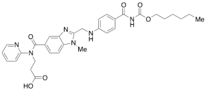 N-[[2-[[[4-[[[(Hexyloxy)carbonyl]amino]carbonyl]phenyl]amino]methyl]-1-methyl-1H-benzimidazol-5-yl]carbonyl]-N-2-pyridinyl-b-alanine