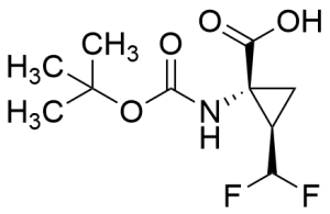 (1R,2R)-1-((tert-Butoxycarbonyl)amino)-2-(difluoromethyl)cyclopropanecarboxylic Acid