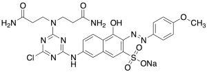 7-[[4-[Bis(3-Amino-3-oxopropyl)amino]-6-chloro-1,3,5-triazin-2-yl]amino]-4-hydroxy-3-[(4-methoxyphen