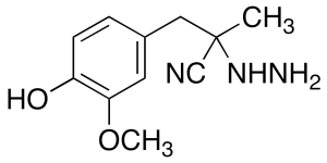 2-Hydrazino-alpha-(4-hydroxy-3-methoxybenzyl)propionitrile