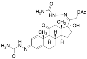 3,20-Disemicarbazone-17,21-dihydroxy-pregna-1,4-diene-3,11,20-trione 21-Acetate