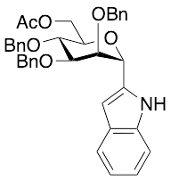 (1R)-1,5-Anhydro-1-C-1H-indol-2-yl-2,3,4-tris-O-(phenylmethyl)-D-Mannitol 6-Acetate