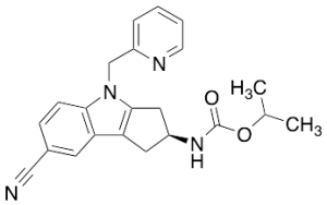 Isopropyl (2S)-7-Cyano-4-(pyridin-2-ylmethyl)-1,2,3,4-tetrahydrocyclopenta[b]indol-2-ylcarbamate