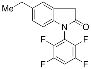 5-Ethyl-1,3-dihydro-1-(2,3,5,6-tetrafluorophenyl)-2H-indol-2-one