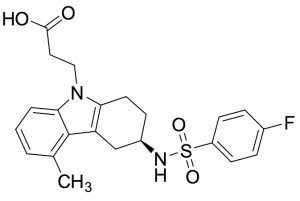 (R)-3-(3-((4-Fluorophenyl)sulfonamido)-5-methyl-1,2,3,4-tetrahydro-9H-carbazol-9-yl)propanoic Acid