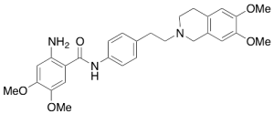 2-Amino-N-[4-[2-(6,7-dimethoxy-3,4-dihydro-1H-isoquinolin-2-yl)ethyl]phenyl]-4,5-dimethoxybenzamide