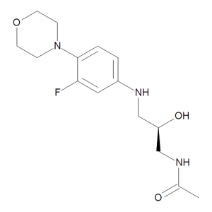 N-[(2R)-3-[[3-Fluoro-4-(4-morpholinyl)phenyl]amino]-2-hydroxypropyl]acetamide