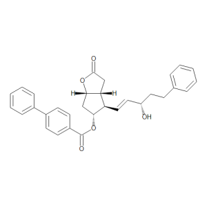 (3aR,4R,5R,6aS)-Hexahydro-4-[(1E,3S)-3-hydroxy-5-phenyl-1-penten-1-yl]-2-oxo-2H-cyclopenta[b]furan-5-yl Ester [1,1'-Biphenyl]-4-carboxylic Acid