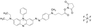 3-(Diethylamino)-7-[2-[4-[[4-[(2,5-dioxo-1-pyrrolidinyl)oxy]-4-oxobutyl]methylamino]phenyl]diazenyl]-5-phenylphenazinium Hexafluorophosphate