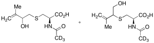 (R,S)-N-Acetyl-S-(2-hydroxy-3-methyl-3-buten-1-yl)-L-cysteine-d3 + (R,S)-N-Acetyl-S-[1-(hydroxymethyl)-2-methyl-2-propen-1-yl)-L-cysteine-d3 (Mixture)