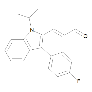 (E)-3-(3-(4-Fluorophenyl)-1-isopropyl-1H-indol-2-yl)acrylaldehyde