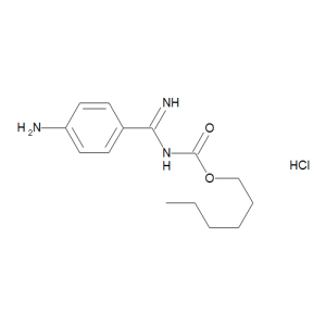 Hexyl ((4-Aminophenyl)(imino)methyl)carbamate Hydrochloride
