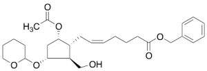 (5Z)-7-[(5-Acetyloxy-2-formyl-3-tetrahydropyranyloxy)cyclopentyl]-5-heptenoic Acid Benzyl Ester