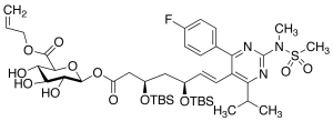 3,5-Di(tert-butyldimethylsilyl) Rosuvastatin Acyl-Beta-D-glucuronide Allyl Ester