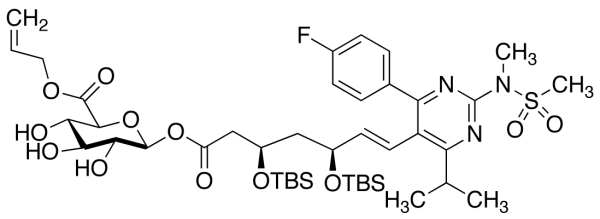 3,5-Di(tert-butyldimethylsilyl) Rosuvastatin Acyl-Beta-D-glucuronide Allyl Ester