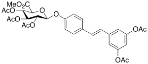 trans Resveratrol Penta-O-acetyl-4’-Beta-D-glucuronide Methyl Ester