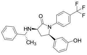 (3R,5R)-5-(3-Hydroxyphenyl)-3-[[(1R)-1-phenylethyl]amino]-1-[4-(trifluoromethyl)phenyl]-2-pyrrolidinone