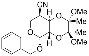 Benzyl 4-Cyano-4-deoxy-2,3-O-[(1S,2S)-1,2-dimethoxy-1,2-dimethyl-1,2-ethanediyl]-Beta-D-arabinopyranoside