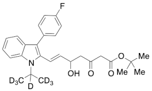(6E)-7-[3-(4-Fluorophenyl)-1-(1-methylethyl)-1H-indol-2-yl]-5-hydroxy-3-oxo-6-heptenoic Acid-d7 1,1-Dimethylethyl Ester