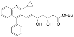 (3R,5S,6E)-7-(2-Cyclopropyl-4-phenyl-3-quinolinyl)-3,5-dihydroxy-6-heptenoic Acid tert-Butyl Ester