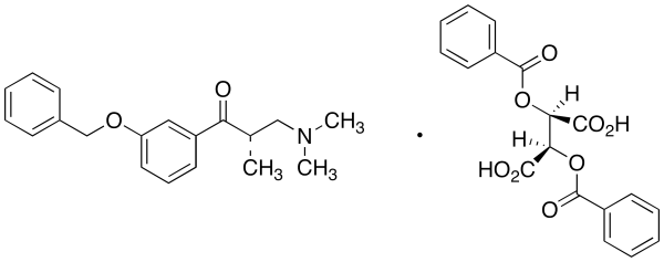 3-(Dimethylamino)-1-(3-benzyloxyphenyl)-2S-methyl-1-propanone Dibenzoyl Tartrate