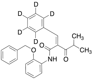 N-2-Benzyloxyphenyl Alpha-Benzilidene-d5 Isobutyrylacetamide