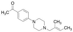 (E)-1-(4-(4-(2-Methylbut-2-en-1-yl)piperazin-1-yl)phenyl)ethanone