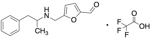 5-(((1-Phenylpropan-2-yl)amino)methyl)furan-2-carbaldehyde TFA Salt